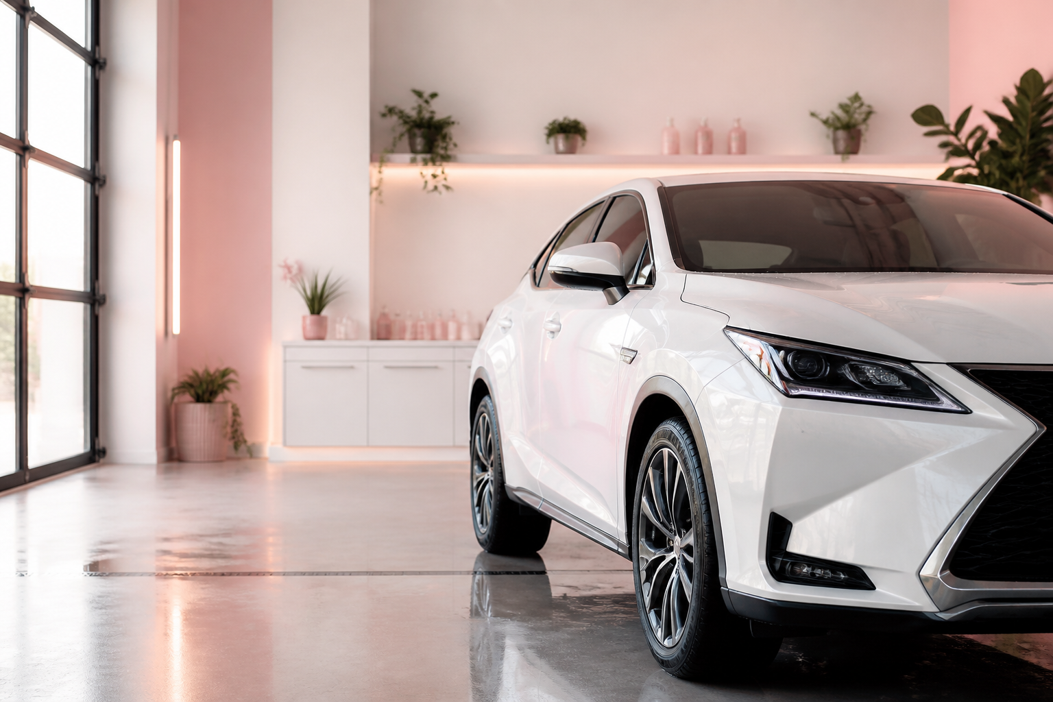 Blush and Buff auto detailing studio example
